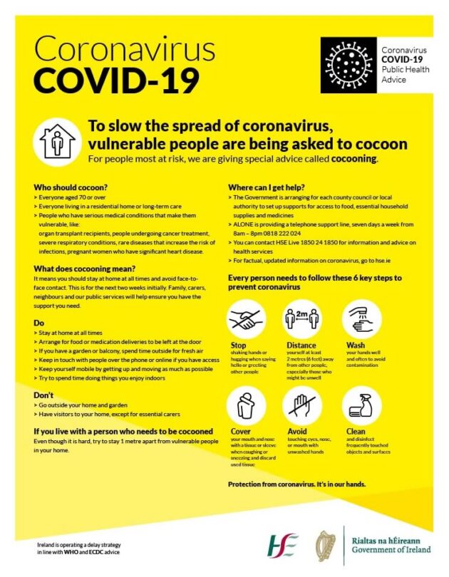 COVID poster Health Advice Cocoon